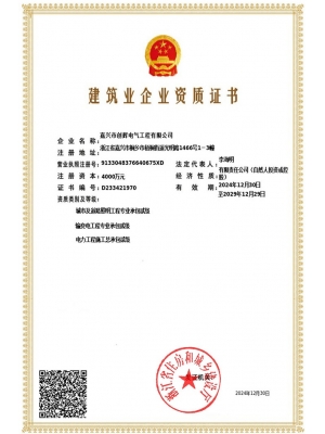 電力工程、輸變電、道路照明貳級